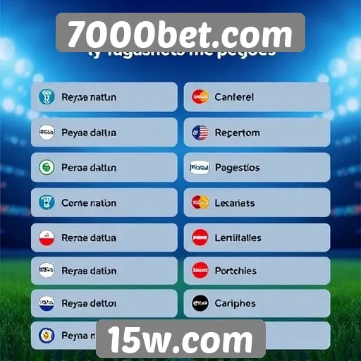 Métodos de pagamento disponíveis no 7000bet.com