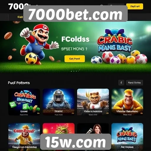 Variedade de jogos disponíveis no 7000bet.com